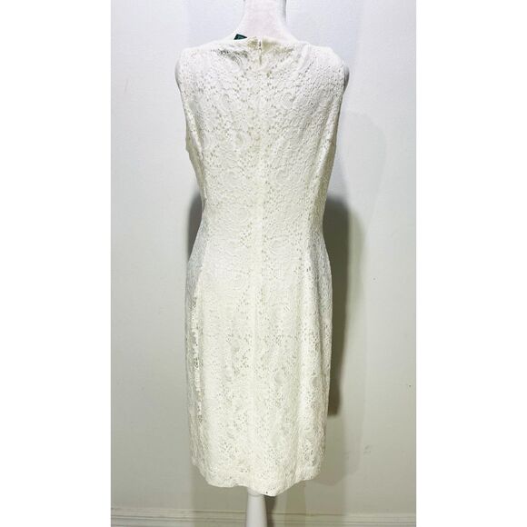 Lauren ralph lauren laced dress off white fest country cottage bridal women 10 - Picture 3 of 7